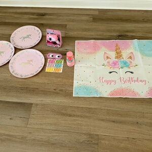 Unicorn birthday party supplies